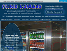 Tablet Screenshot of frigidcoolers.com